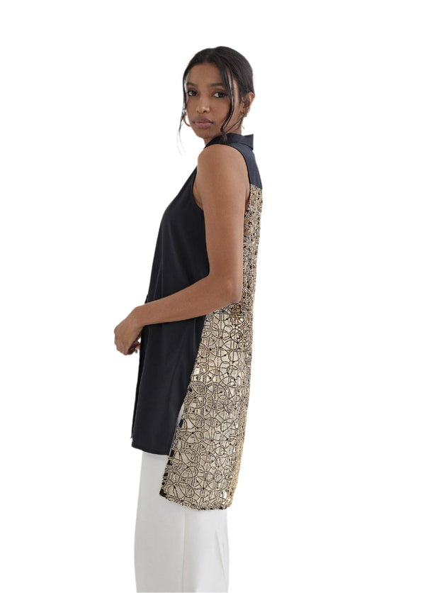 MS2415008 Long Sleeveless طويلة بلا أكمام