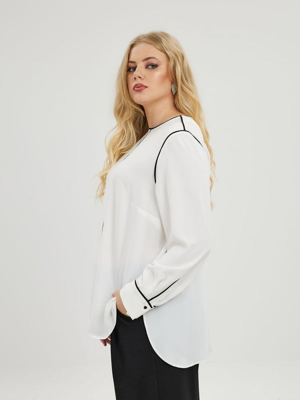 8201.1011 (Oversized Top with Piping) بلوزة كبيرة الحجم مع أنابيب