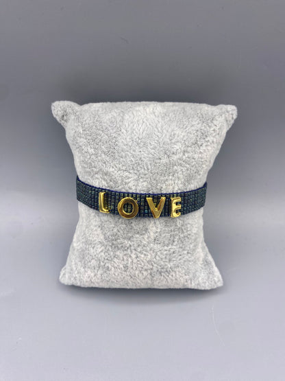 Love Letters B-GP-S 11296 Braided Beads Bracelet - Brown Loft