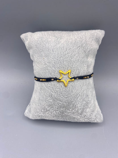Melted Star GP-XS Braided Thread Bracelet - Brown Loft