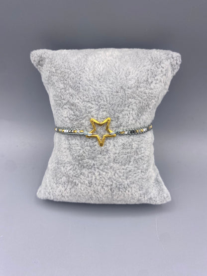Melted Star GP-XS Braided Thread Bracelet - Brown Loft