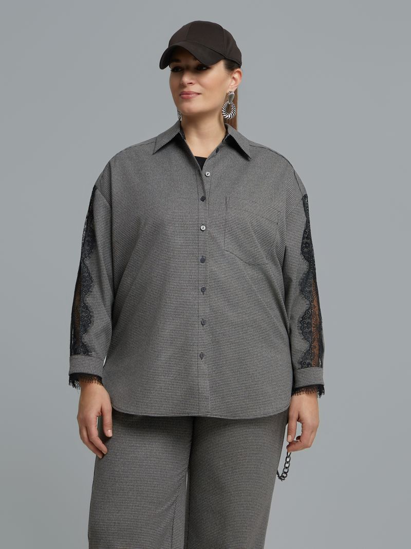 Lace Detail Shirt &amp; Jogger Set 8601.3042/2066