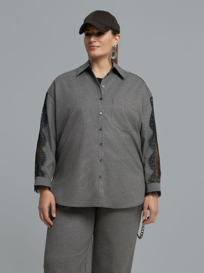 Lace Detail Shirt &amp; Jogger Set 8601.3042/2066