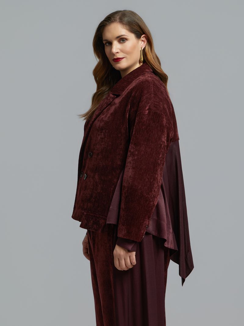 Velvet Blazer &amp; Wide-Leg Pants Set 8601.4012/2025
