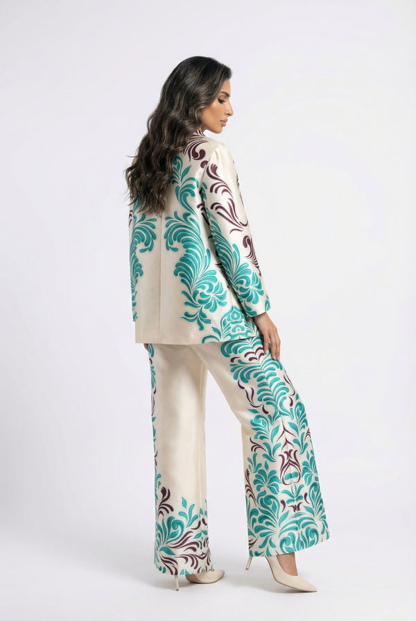 53-5127  Distinctive Printed Flare Pants بنطلون واسع مطبوع مميز