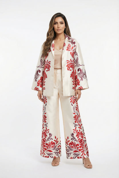 53-1012 Oversized Printed Jacket سترة مطبوعة كبيرة الحجم
