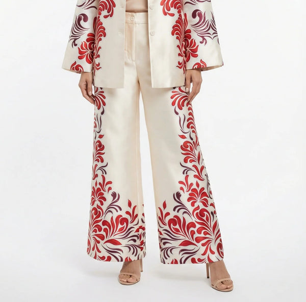 53-5127 Distinctive Printed Flare Pants