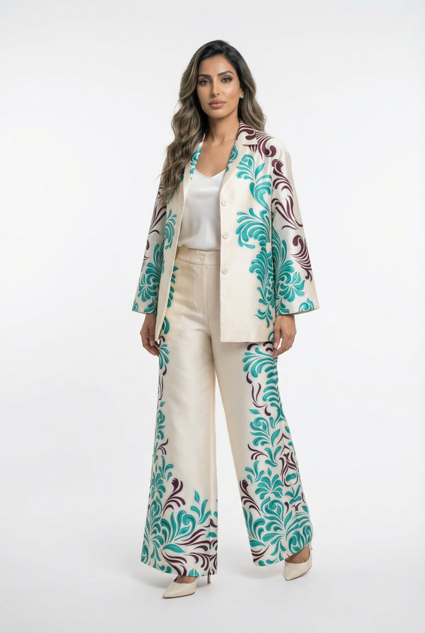 53-5127  Distinctive Printed Flare Pants بنطلون واسع مطبوع مميز