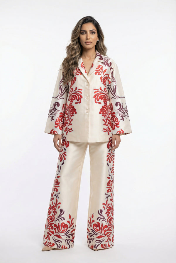 53-1012 Oversized Printed Jacket سترة مطبوعة كبيرة الحجم
