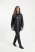 54-7009 Faux Leather Long Shirt - Brown Loft