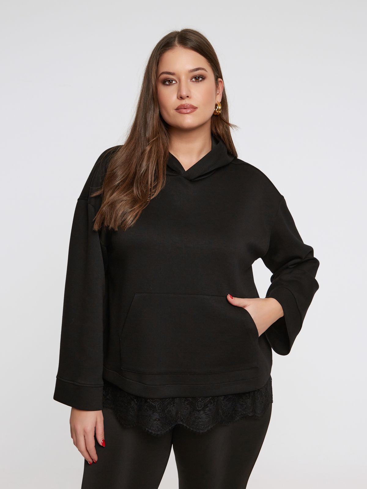 8401.1015 Hoodie Sweatshirt Top - Brown Loft