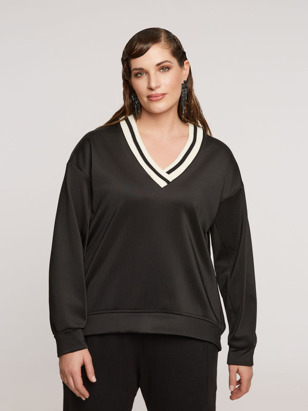 8401.1051 Oversized Sweatshirt Top بلوزة سويت شيرت كبيرة الحجم