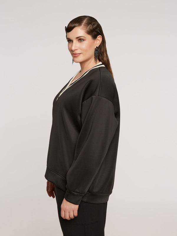 8401.1051 Oversized Sweatshirt Top بلوزة سويت شيرت كبيرة الحجم