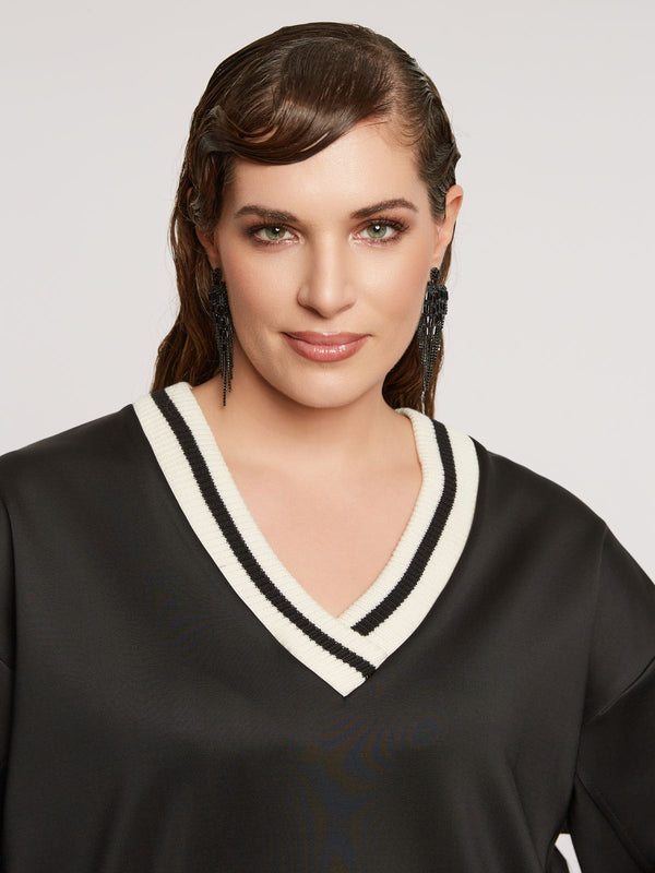 8401.1051 Oversized Sweatshirt Top بلوزة سويت شيرت كبيرة الحجم