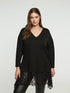 8401.5032 Rib Knit Lace Tunic Top - Brown Loft