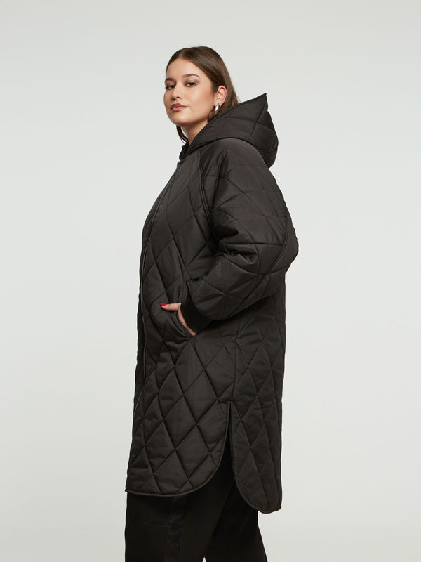 8404.4043  Long Quilted Hoodie Coat معطف هودي طويل مبطن