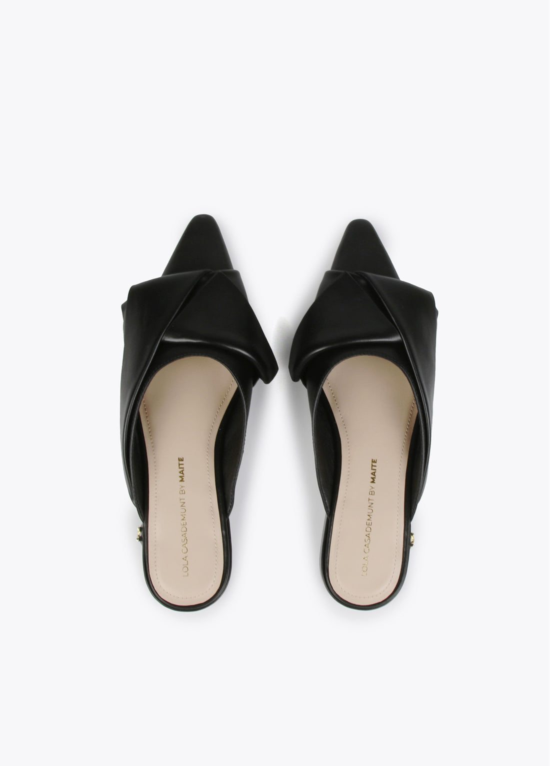 2505006 Faux Leather Mules with Tie Details - Brown Loft