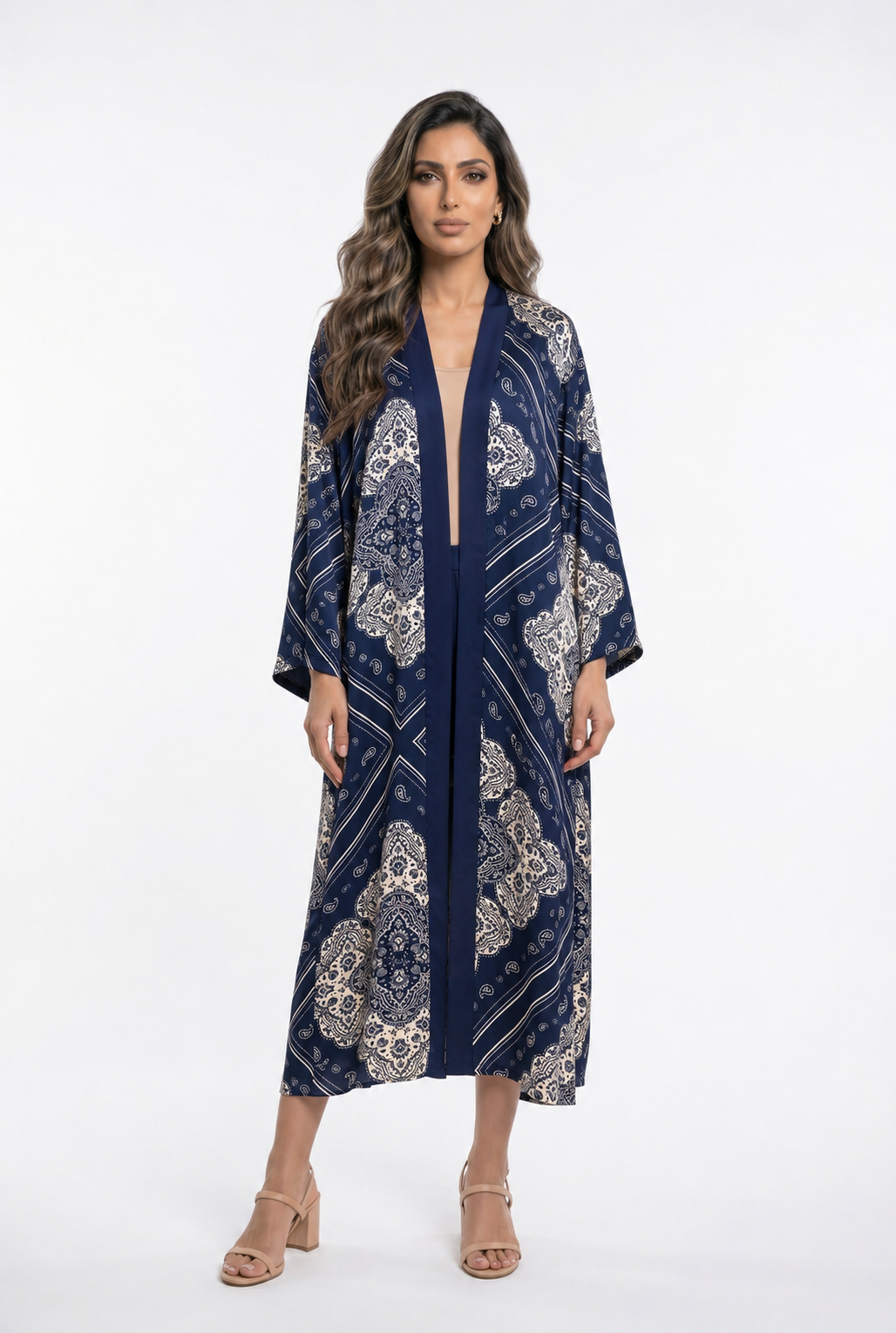 Bandana Satin Kimono Cardigan KD9760VS-8