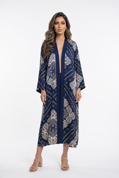 Bandana Satin Kimono Cardigan KD9760VS-8