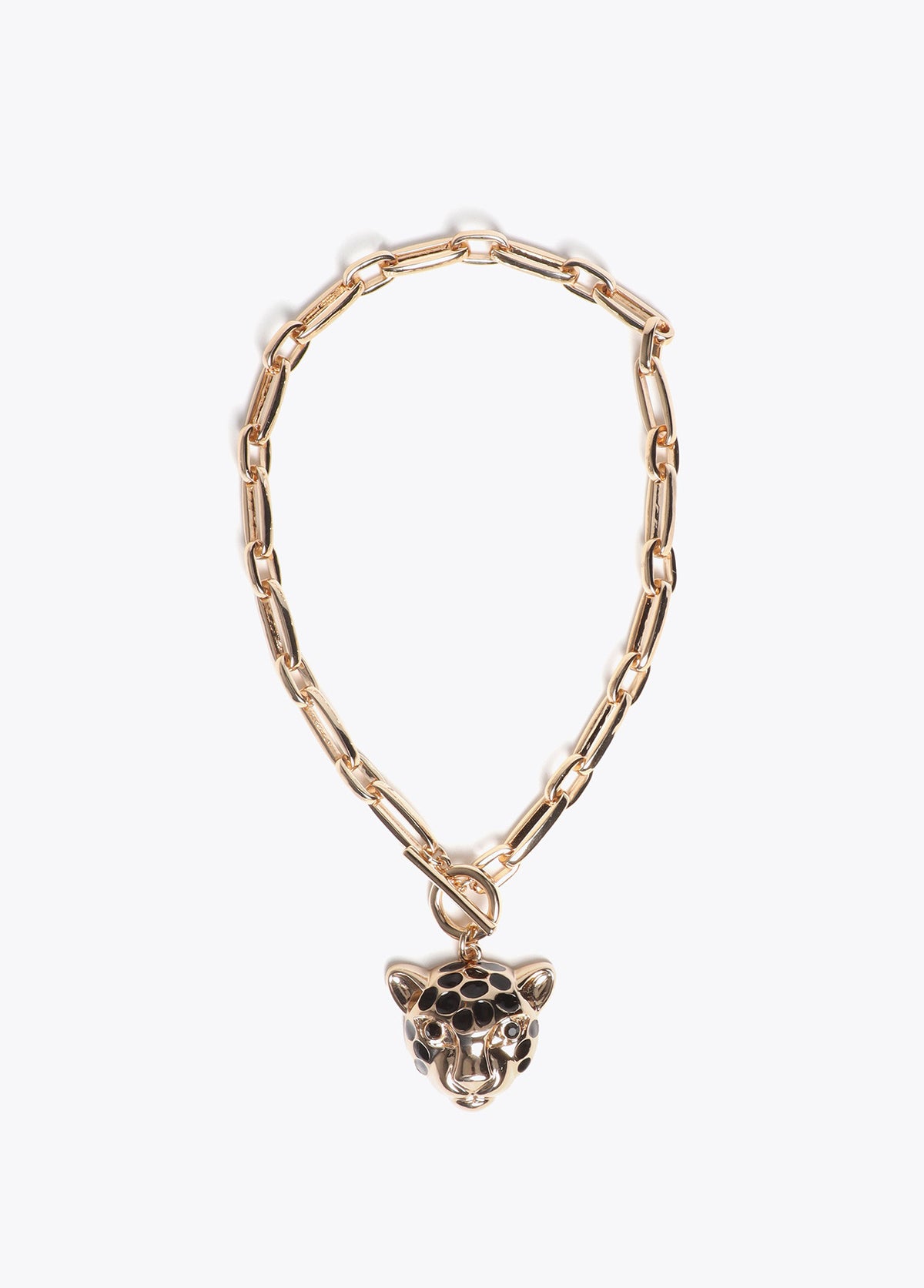 LF2603020 Leopard Head Chain Necklace