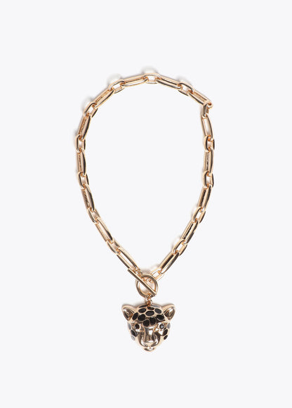 LF2603020 Leopard Head Chain Necklace