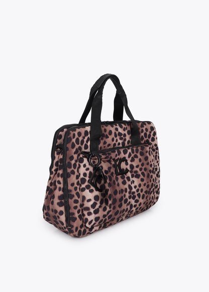 LF2612015 Nylon Laptop Bag with Animal Print