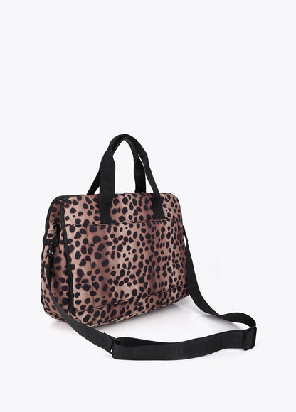 LF2612015 Nylon Laptop Bag with Animal Print