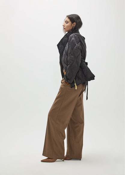 MF2601007 Shawl Collared Quilted Jacket