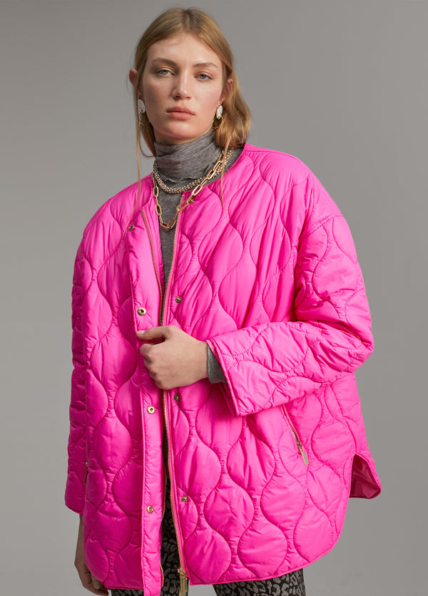 MF2401015 (Oversized Quilted Jacket) سترة مبطنة كبيرة الحجم