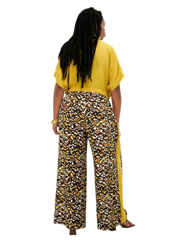 8101.2067 (Animal Print Linen Pants) بنطال كتان بطبعات حيوانات