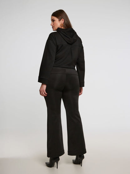 8401.2050 Wide Leg Satin Flared Pants - Brown Loft