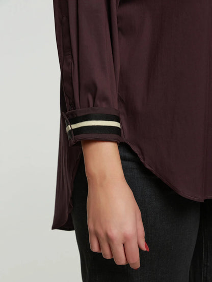 8401.3013 Long Back Oversized Shirt - Brown Loft