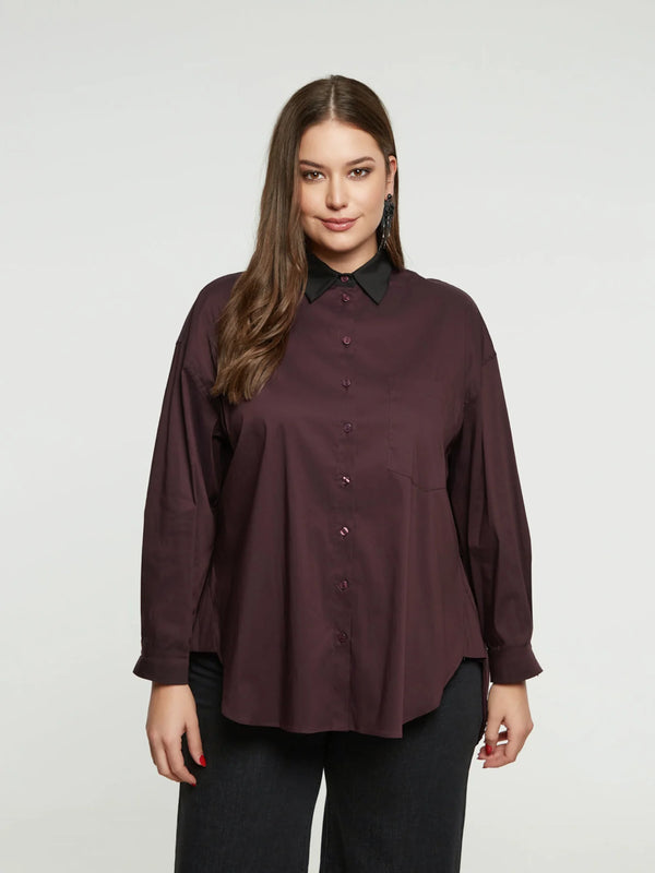 8401.3013 Long Back Oversized Shirt قميص كبير الحجم ذو ظهر طويل