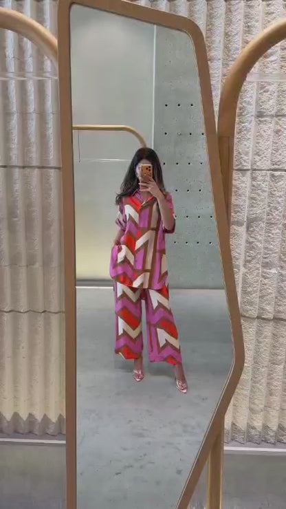 MS2615039 Long Back Shirt and Culotes Pants