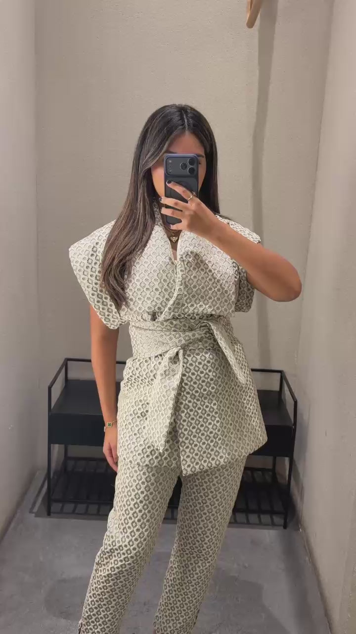 Cosme Kimono Geometric Embossed Kimono