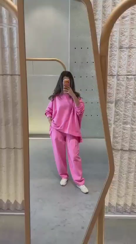 371720/6372 Oversized Sweatshirt and Pants سويت شيرت وبنطال واسعان