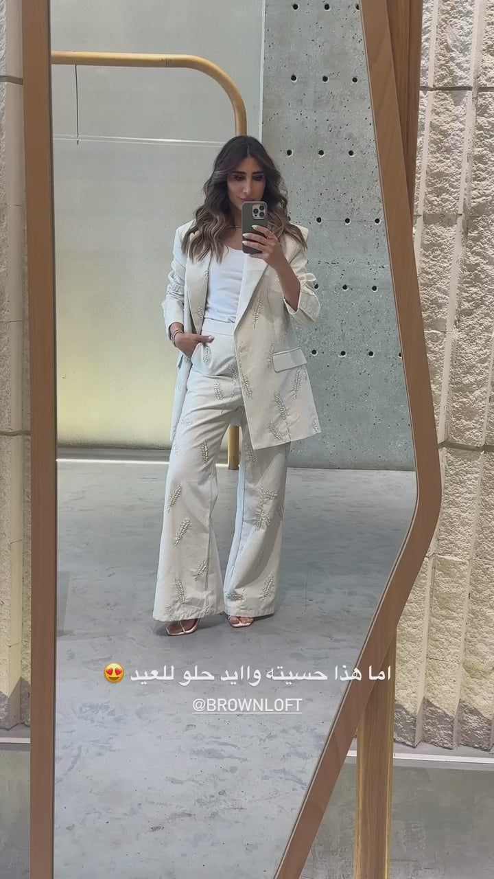 Fenty Embroidered Linen Jacket جاكيت من الكتان المطرز