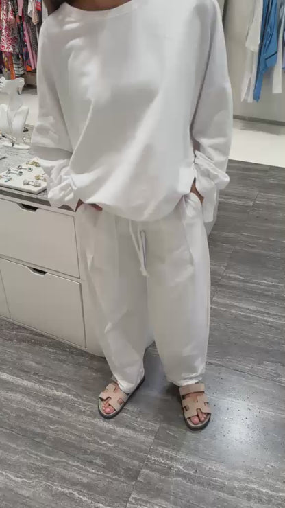 371720/6372 Oversized Sweatshirt and Pants سويت شيرت وبنطال واسعان