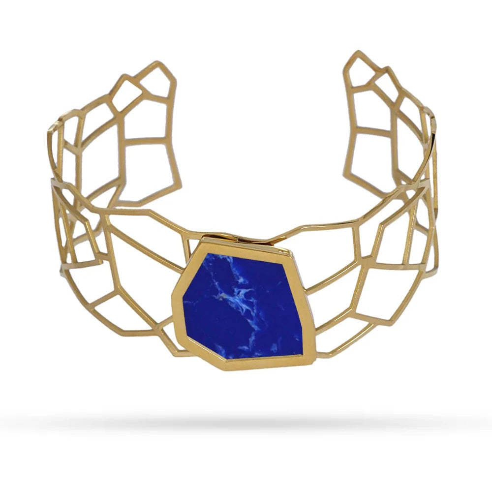 Geometry Open Cuff Bracelet - CPU010 - Brown Loft
