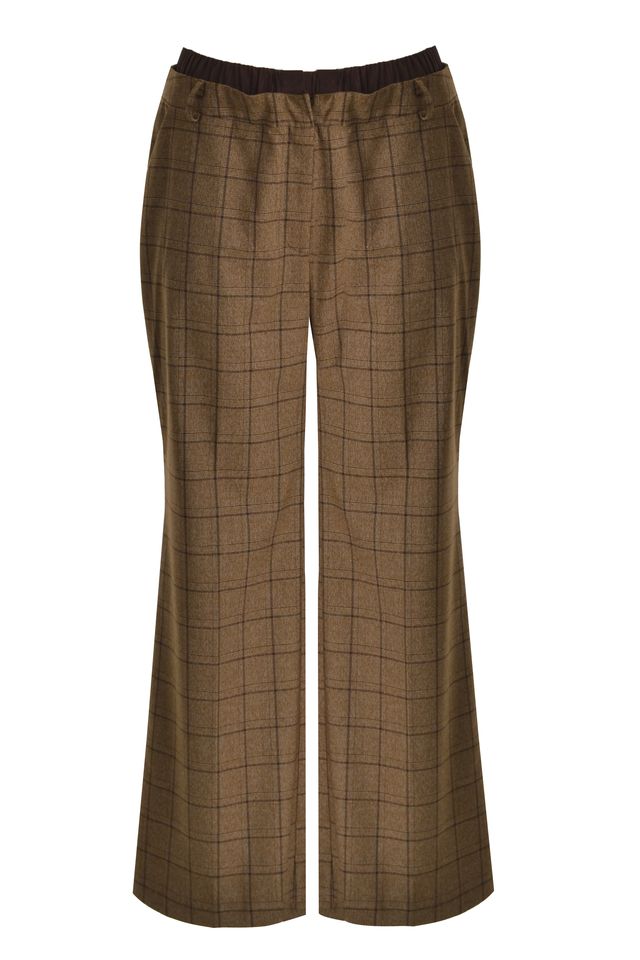 Checked Knit Top &amp; Wide-Leg Trouser 8601.1016/2037