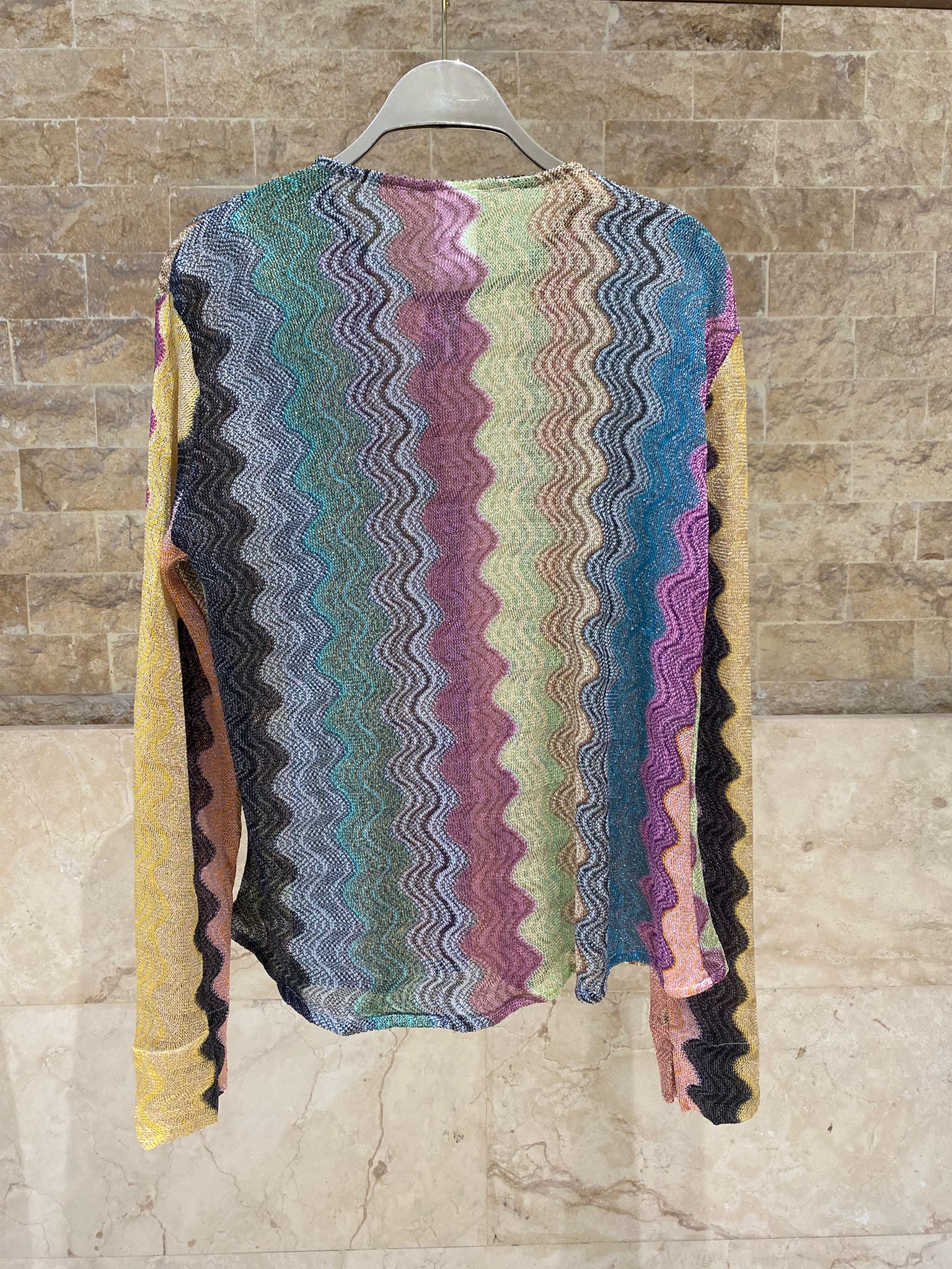 67895-1300 Knit Lurex Top توب تريكو بخيوط اللوريكس