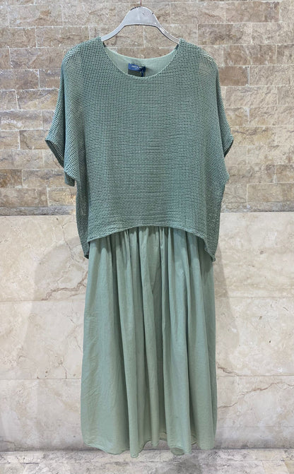 DB14456 Layered Dress فستان متعدد الطبقات