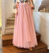 08365 Long Tulle Skirt  تنورة تول طويلة - Brown Loft