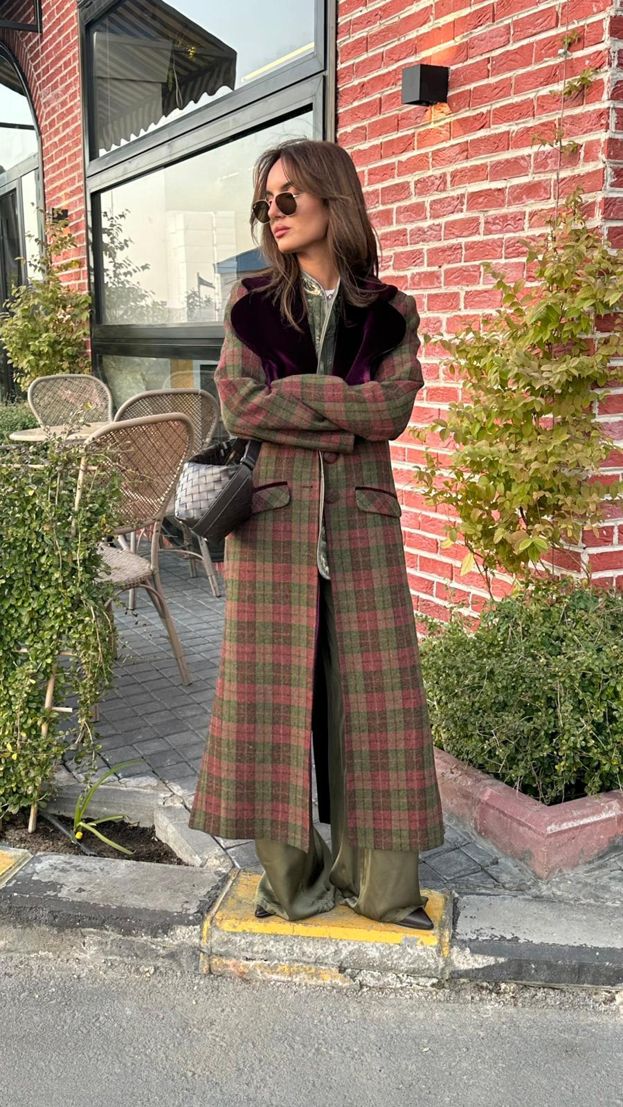 Harchesa - Plaid Checkered Coat