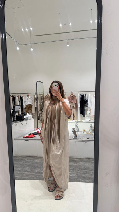 S373/0406 Loose Fit Dress - Brown Loft
