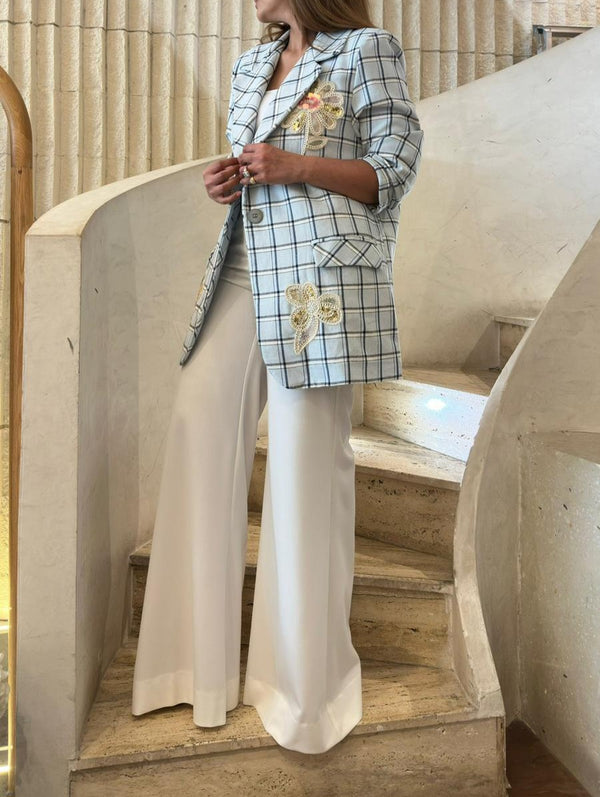 6257 Plaid Oversized Jacket سترة مربعات كبيرة الحجم