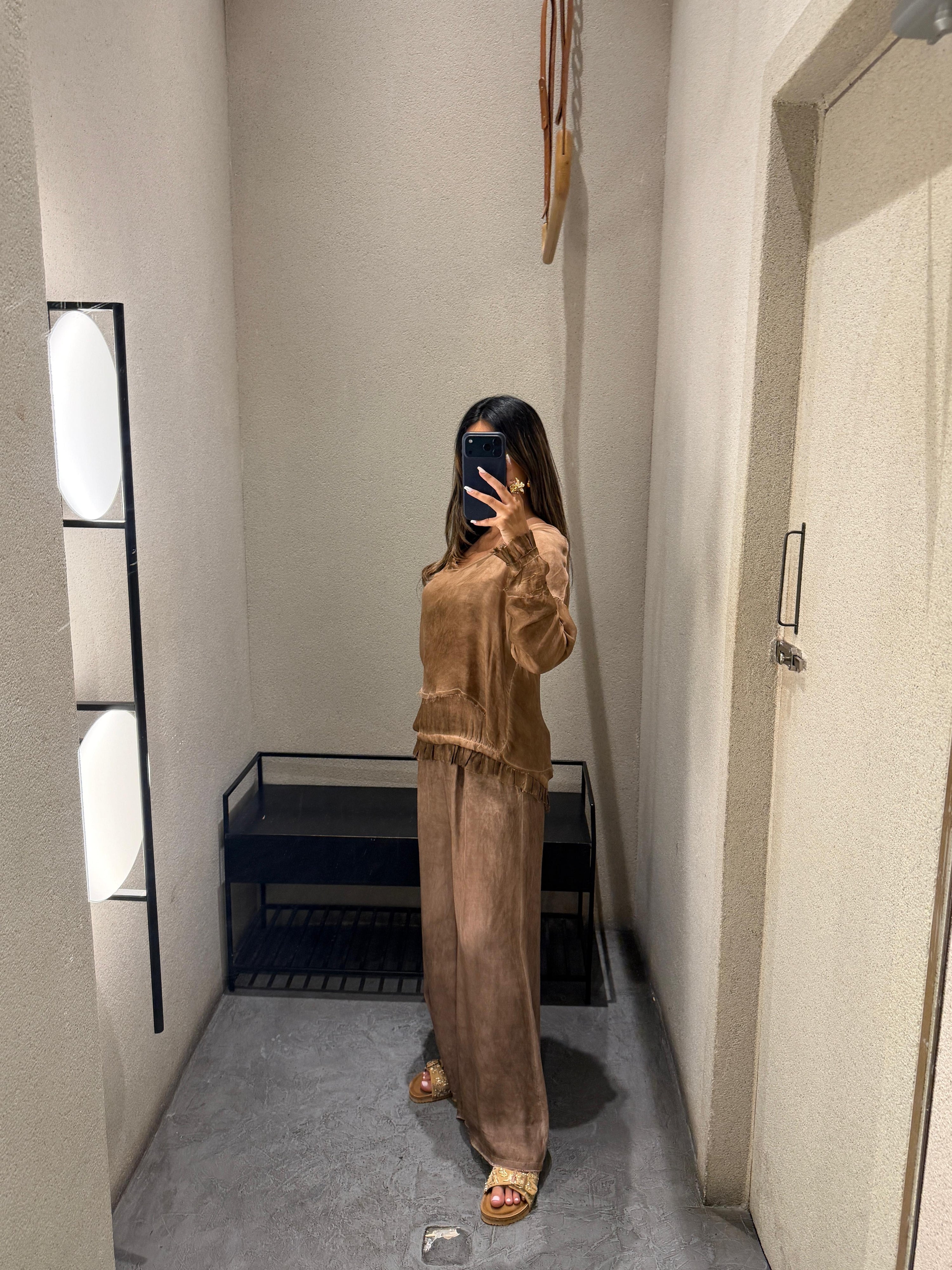 S25/S96 Semi Sheer Top and Pants بلوزة وبنطال شبه شفافين