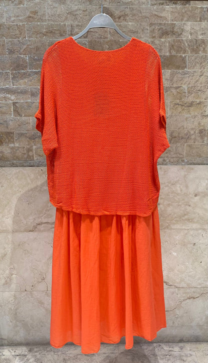 DB14456 Layered Dress فستان متعدد الطبقات