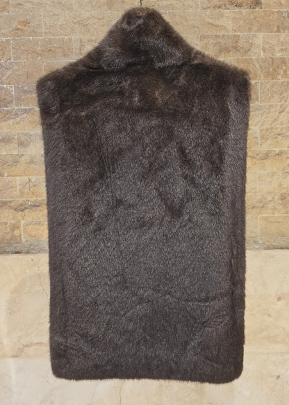 Ivory Faux Fur Sleeveless Vest