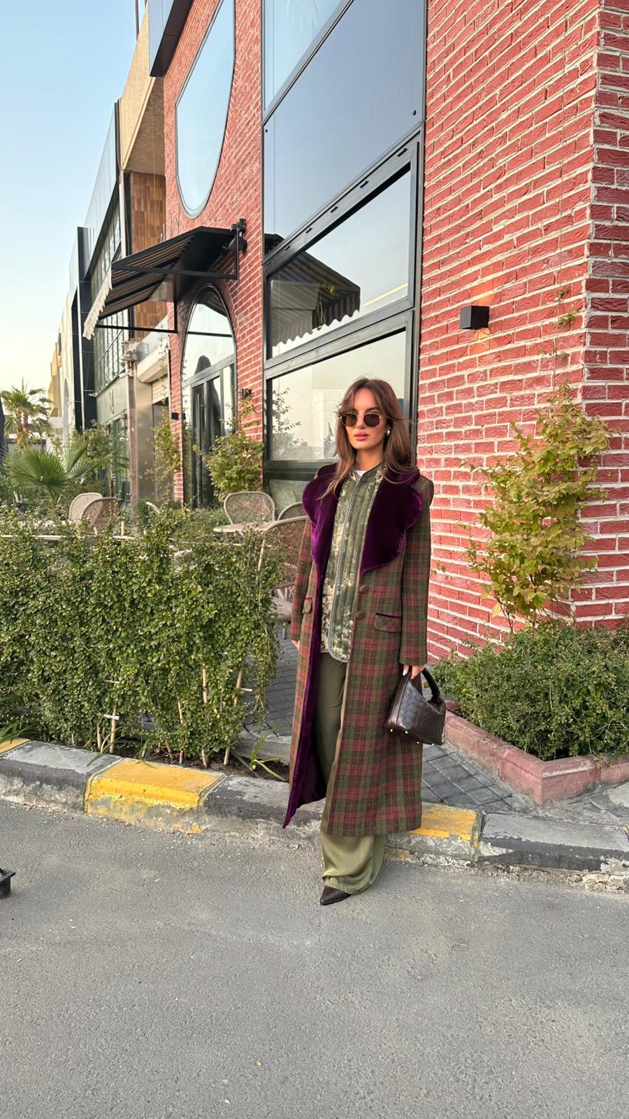 Harchesa - Plaid Checkered Coat